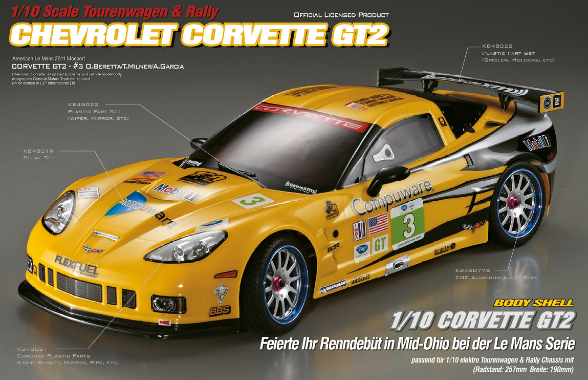 Killerbody Chevrolet Corvette GT2 RC Cars RC parts and RC